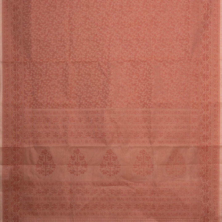 Handwoven Peach South Cotton Saree - 2932T014592DSC