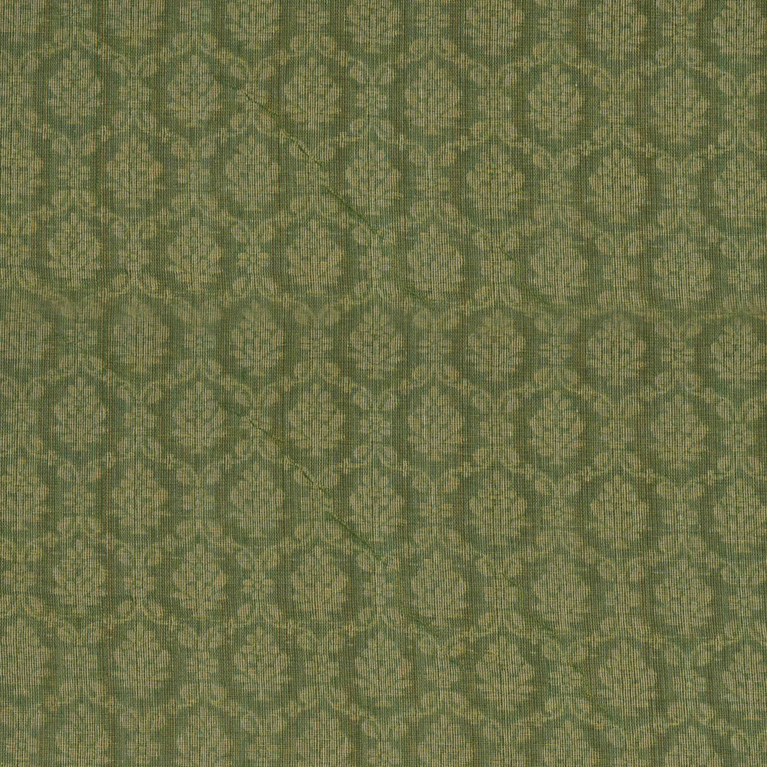 Handwoven Green South Cotton Saree - 2940T014587DSC