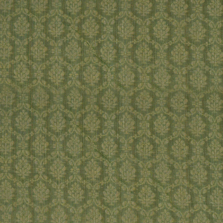 Handwoven Green South Cotton Saree - 2940T014587DSC
