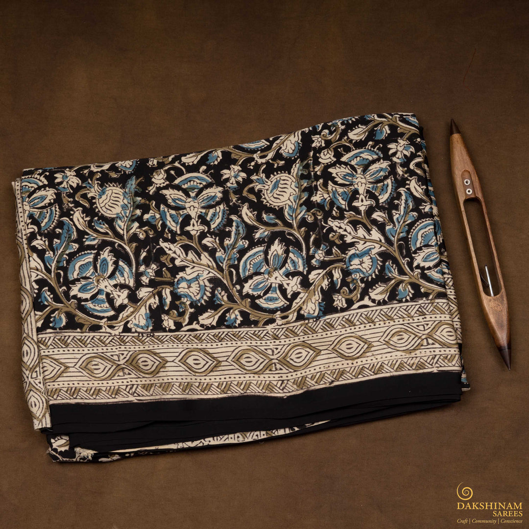 Handwoven Multi-colour with Black Modal Silk Saree- 2946T013669