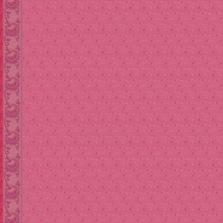 Blouse closeup of Authentic pink South cotton saree with diamond patterns.