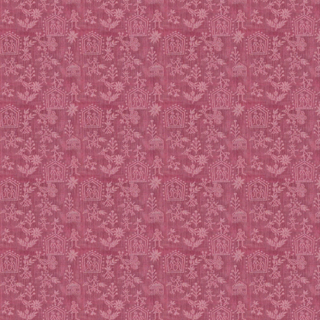 Handwoven Pink South Cotton Saree - 2945T014583DSC