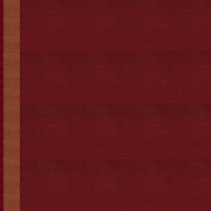 Blouse closeup of a Lightweight grey silk cotton saree with maroon meenakari floral border.