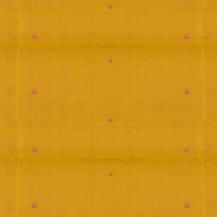 Body design of Handwoven Yellow Soft silk Saree