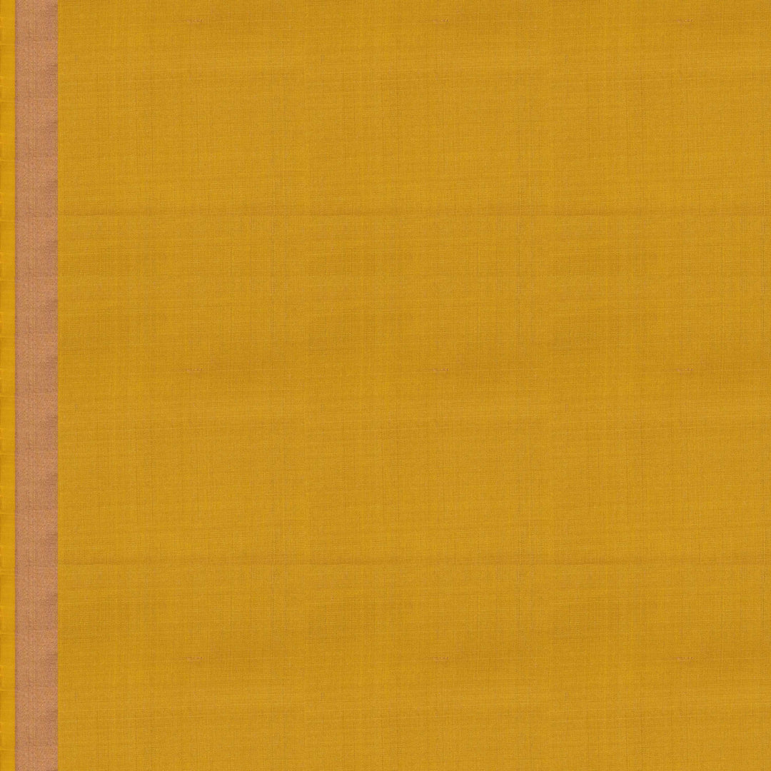 Blouse of Handwoven Yellow Soft silk Saree