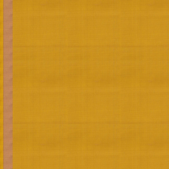 Blouse of Handwoven Yellow Soft silk Saree
