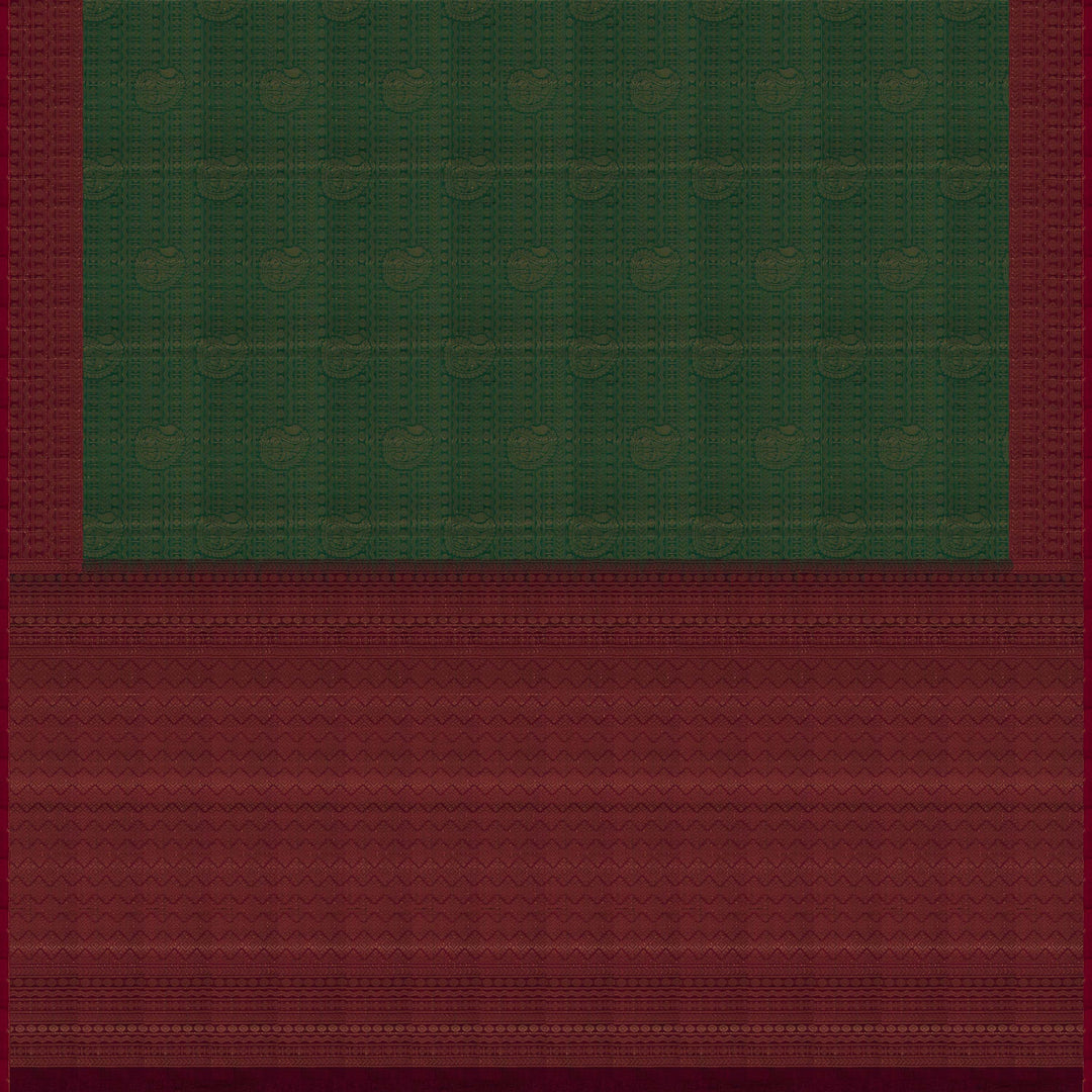 Pallu of Handwoven Soft silk Saree 