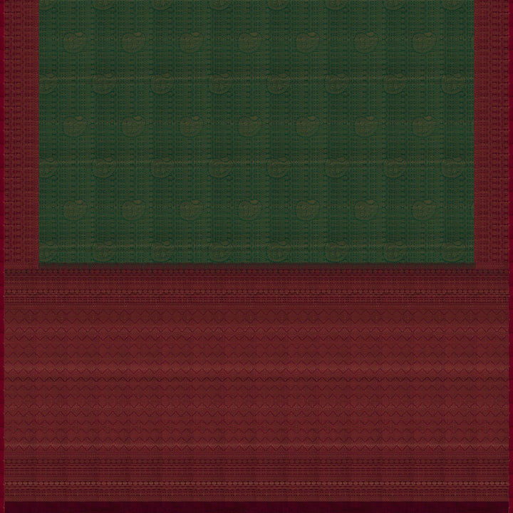 Pallu of Handwoven Soft silk Saree 