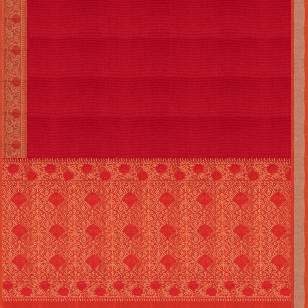 Pallu of Handwoven  Soft silk Saree