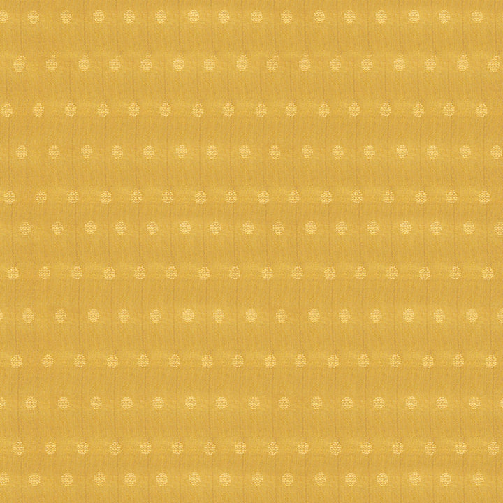 Body design of Handwoven Yellow with dual toned reddis pink silk Saree