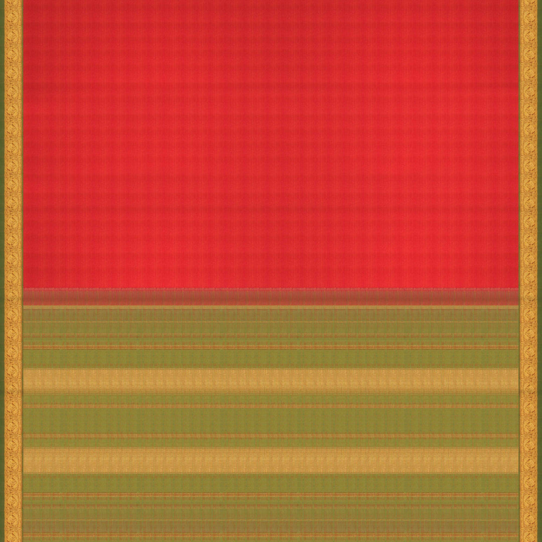 Pallu of Handwoven Kanjivaram silk Saree