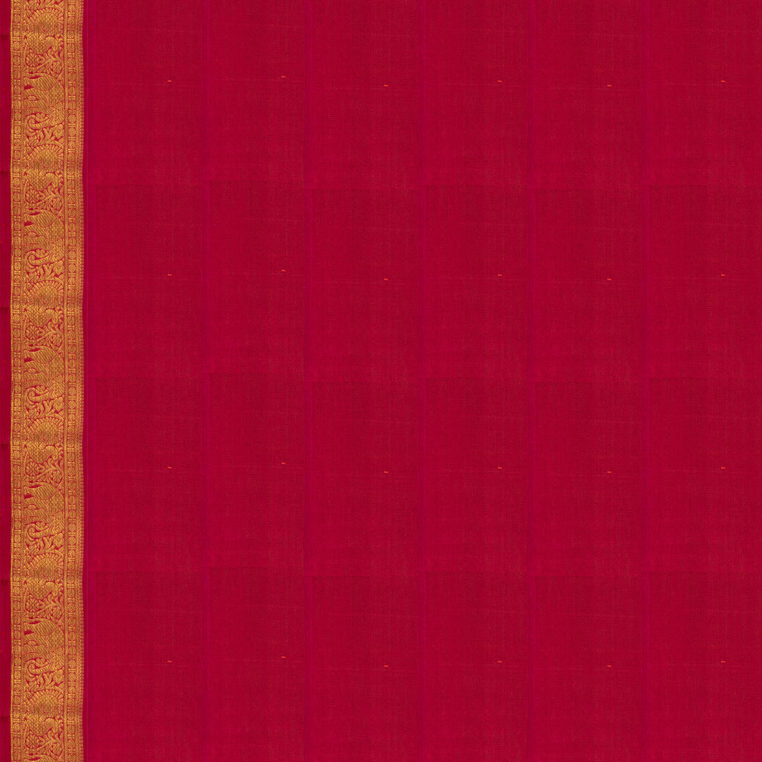 Blouse of Handwoven Orange with pink Kanjivaram silk Saree
