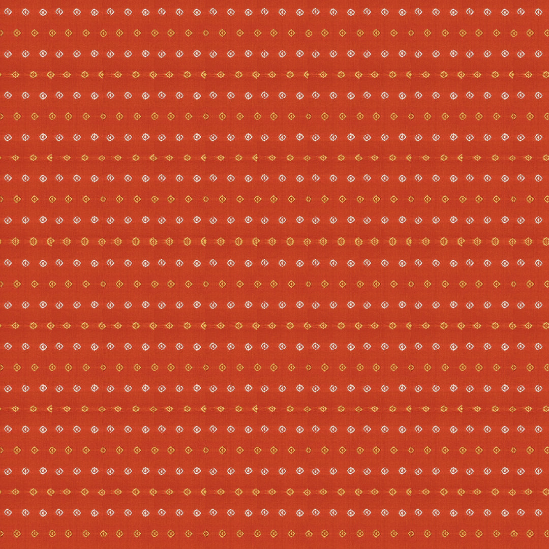 Blouse of Handwoven Orange borderless Ikat Kanjivaram silk Saree