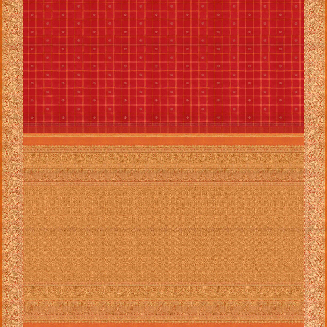 Pallu of Handwoven Kanjivaram silk Saree