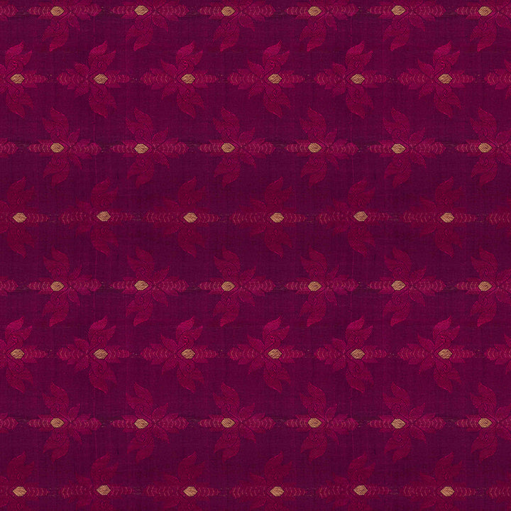 Body design of  Handwoven  Borderless Kanjivaram silk Saree