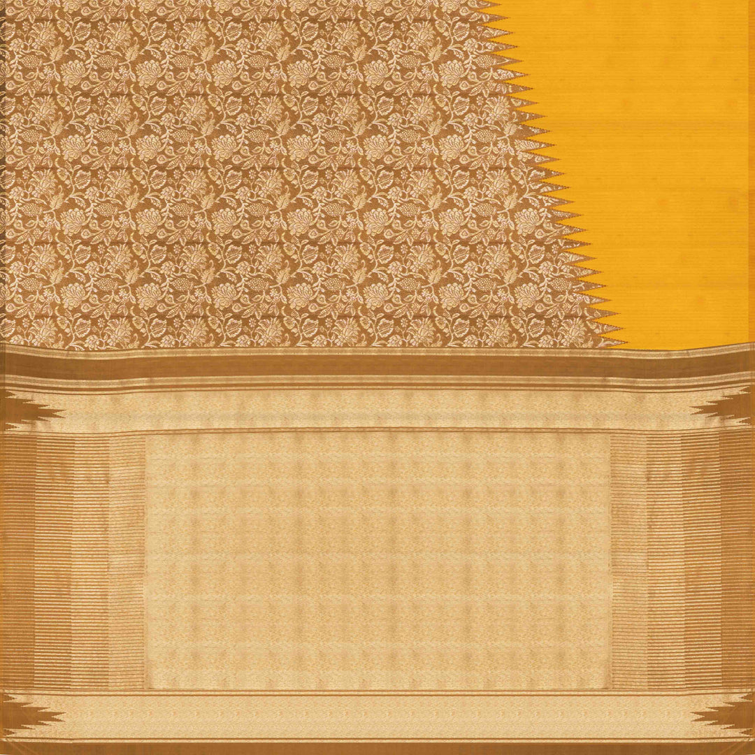 Pallu of Handwoven Kanjivaram silk Saree