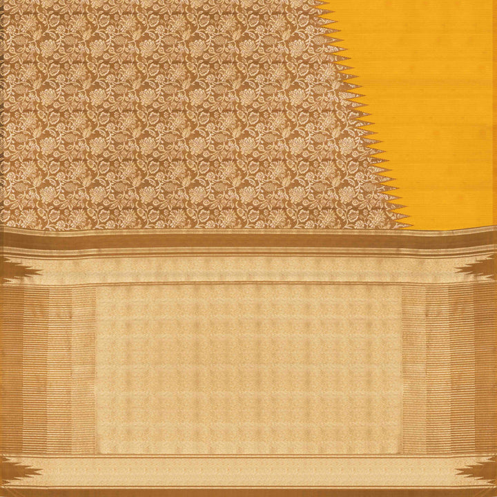 Pallu of Handwoven Kanjivaram silk Saree