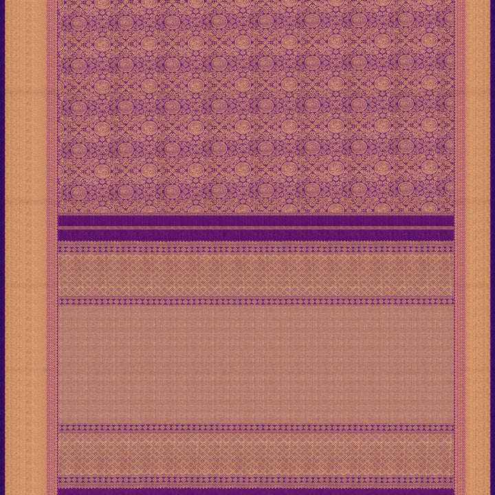 Pallu of Handwoven Kanjivaram silk Saree