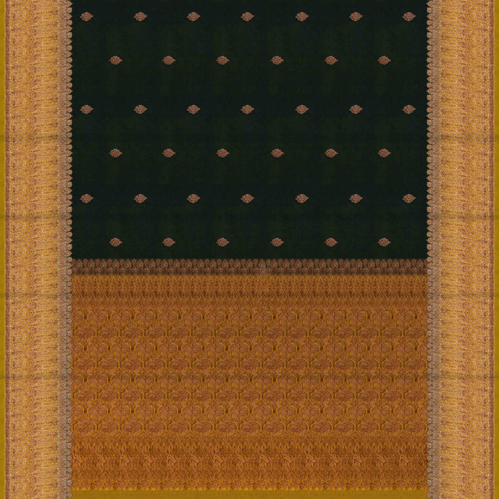 Pallu of Handwoven Banarasi organza silk Saree