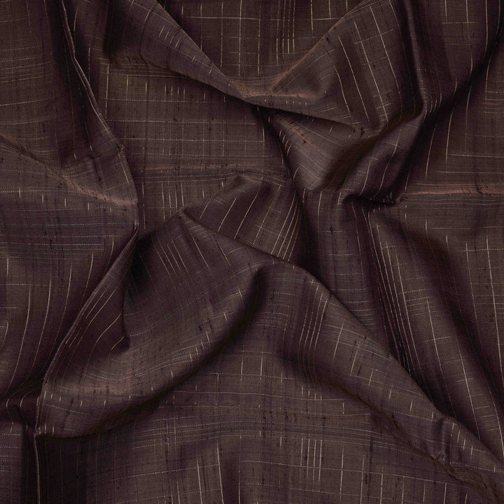 Close-up of brown fabric with subtle pattern