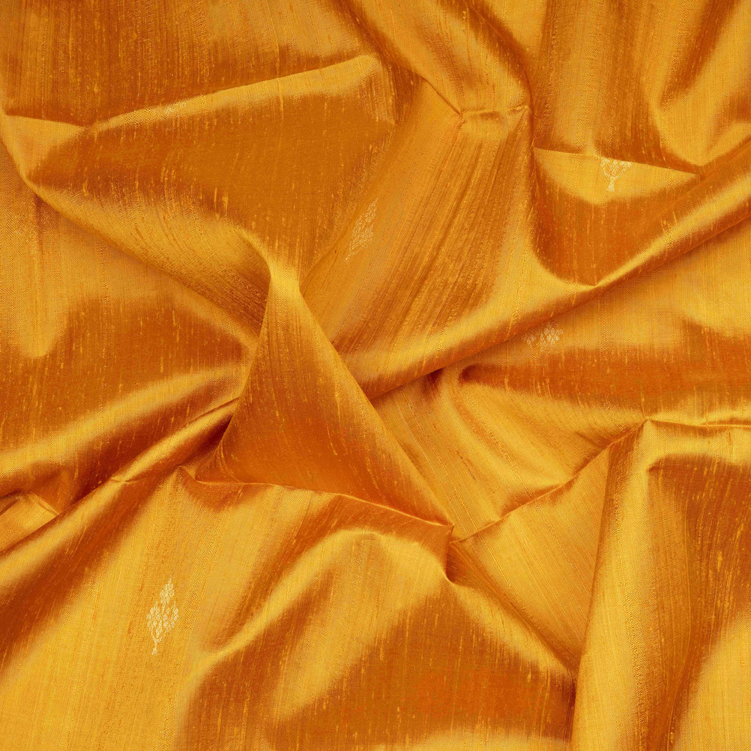 Closeup of  Handwoven Ikat Dupion Silk Saree