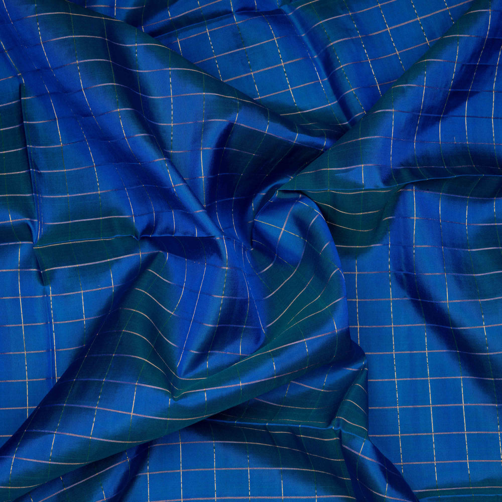 Closeup of  Handwoven  Ikat Soft Silk Saree