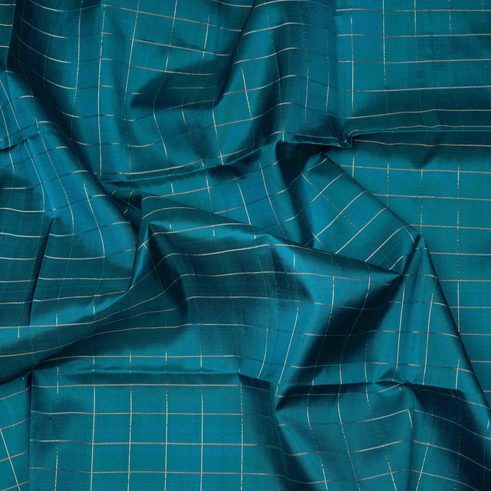 Closeup of  Handwoven Ikat Soft Silk Saree