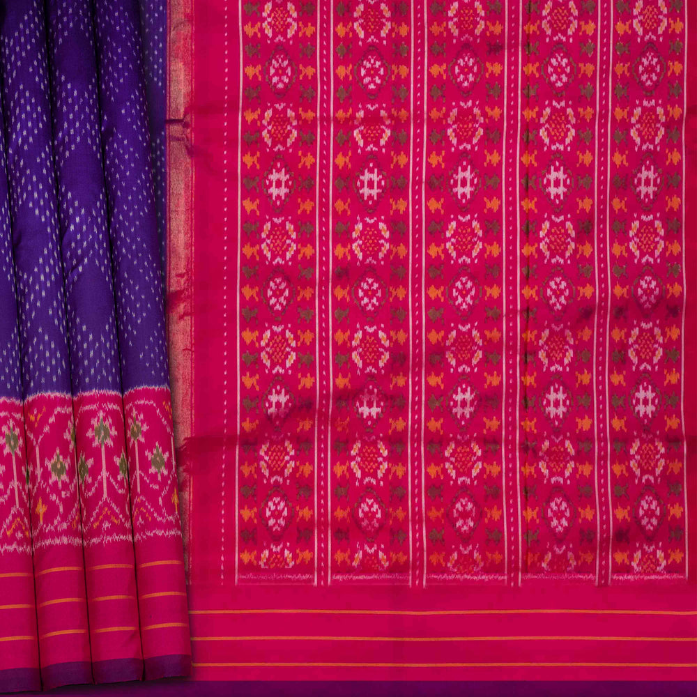 Body design of Handwoven Ikat Silk Saree