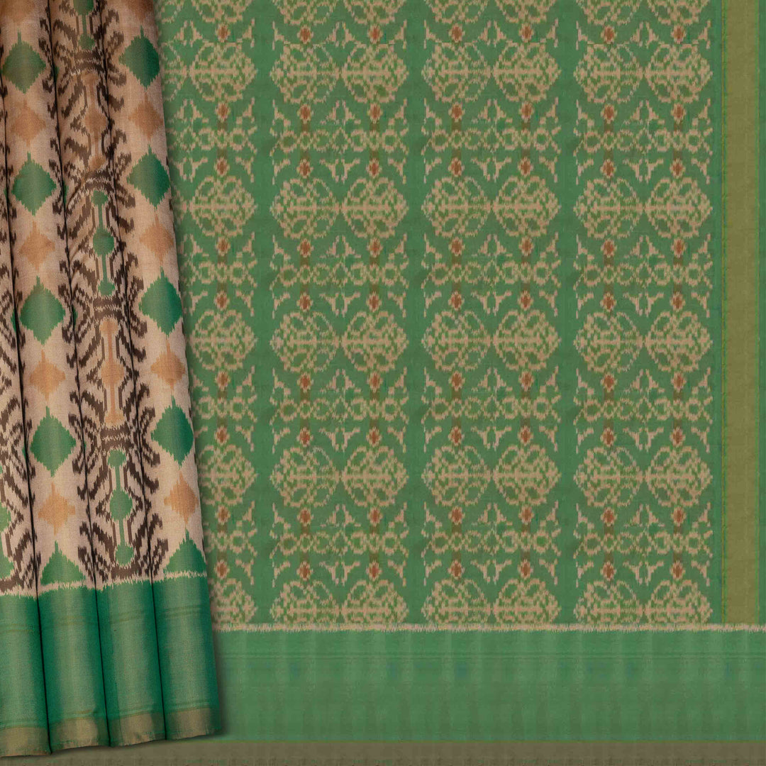 Body design of  Handwoven Ikat Silk Saree
