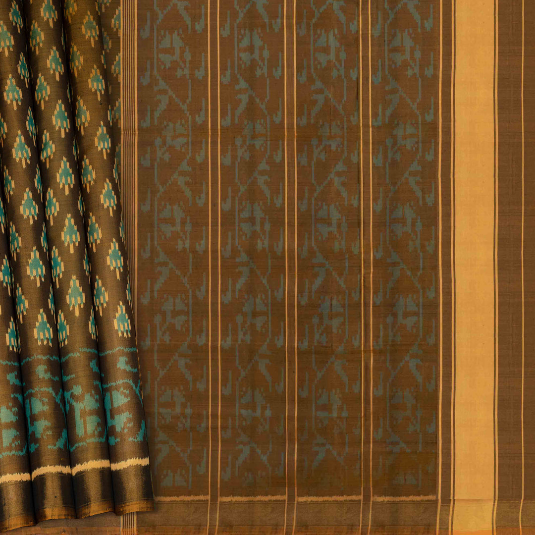 Body desgin of  Handwoven Ikat Silk Saree