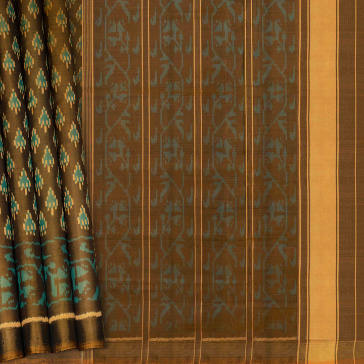 Body desgin of  Handwoven Ikat Silk Saree