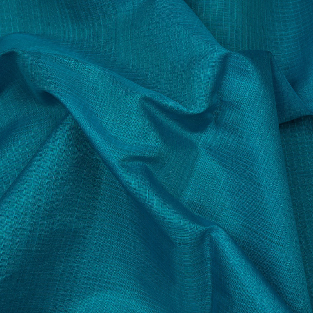 Handwoven Blue with Red Gadwal Silk Cotton Saree- 3014T013555DSC
