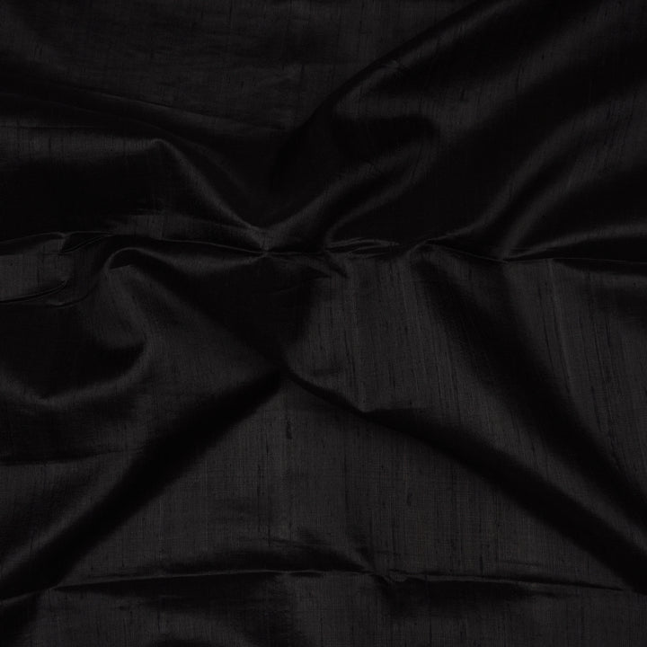 Handwoven Balck with Copper Dupion silk Saree- 3016T013750DSC