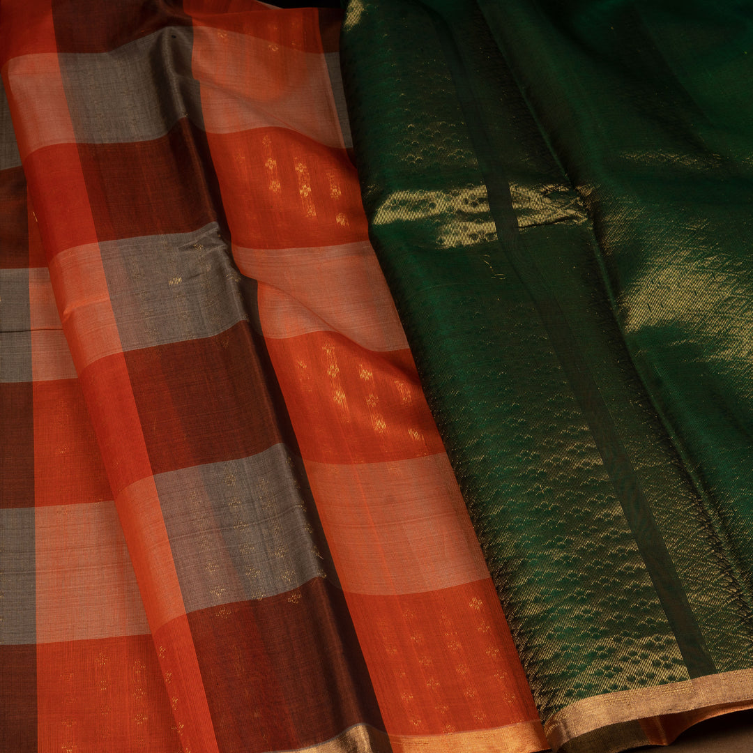 Handwoven Multicolor with Green Silk Cotton Saree- 3019T011211DSC