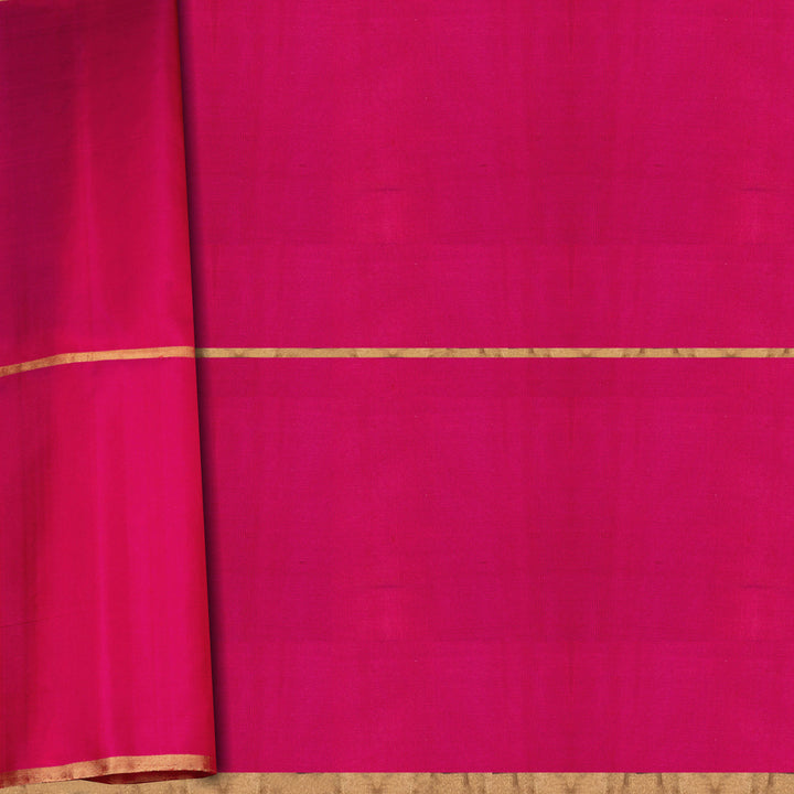 Blouse of Handwoven Multicolor with pink Soft Silk Saree