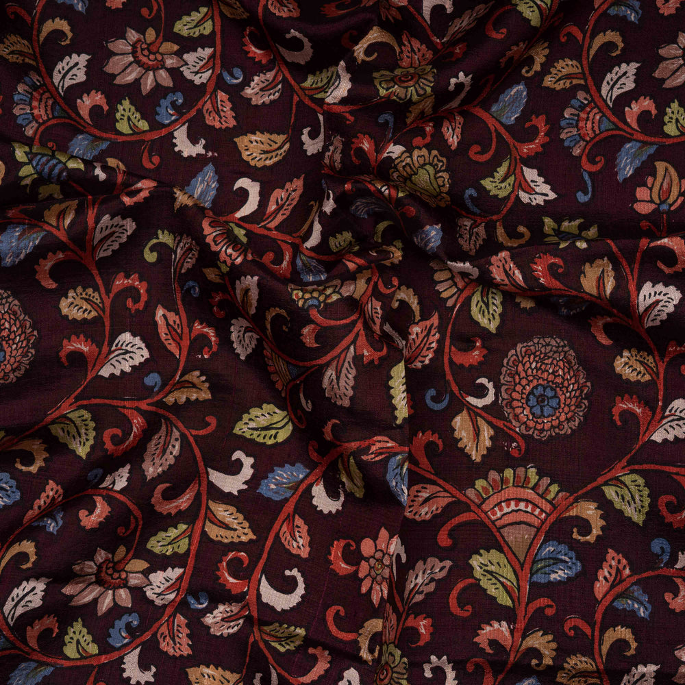 Closeup of Handwoven Dupion soft silk Saree