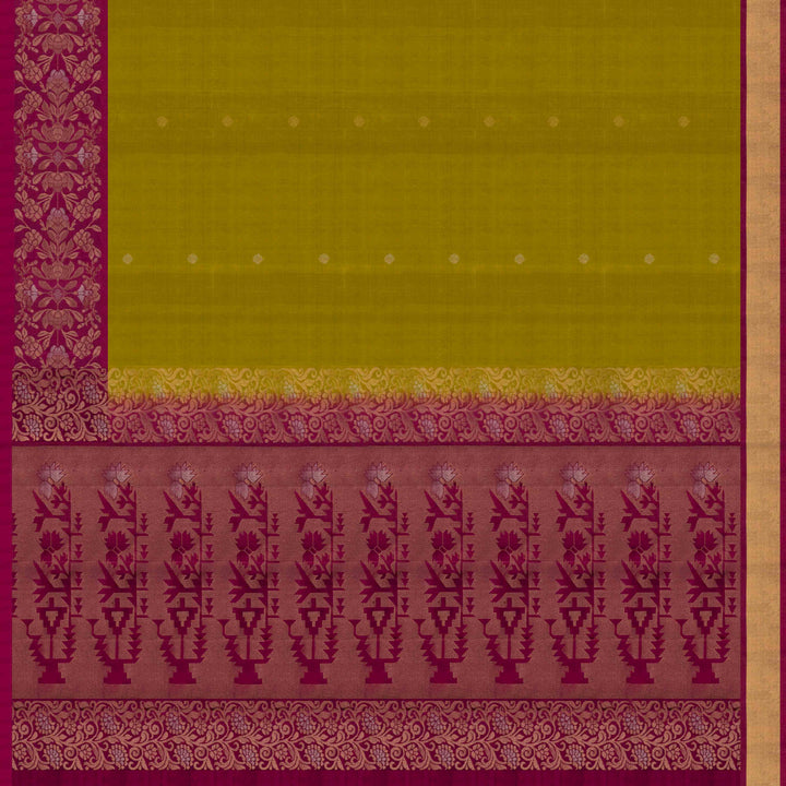 Pallu of Handwoven soft silk Saree
