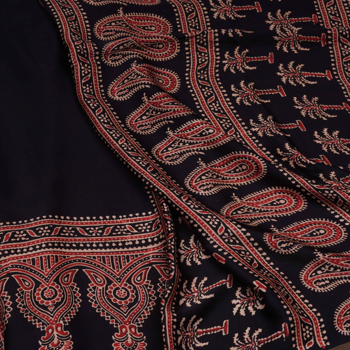 Body design of Handwoven Midnight Modal Silk Saree
