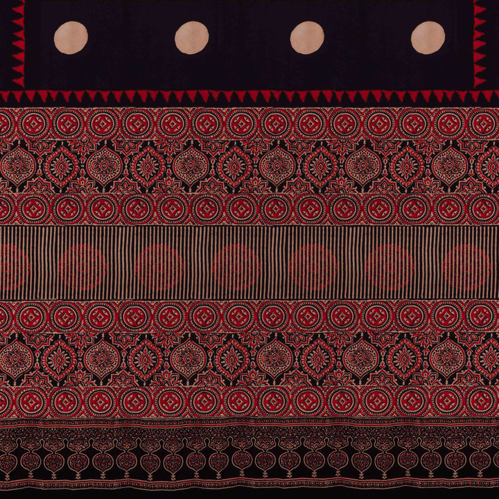 Pallu  of Handwoven Deep blue Modal Silk Saree