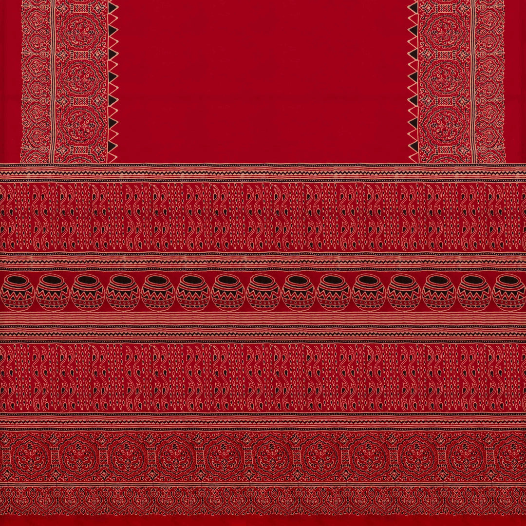 Pallu of  Handwoven Modal Silk Saree
