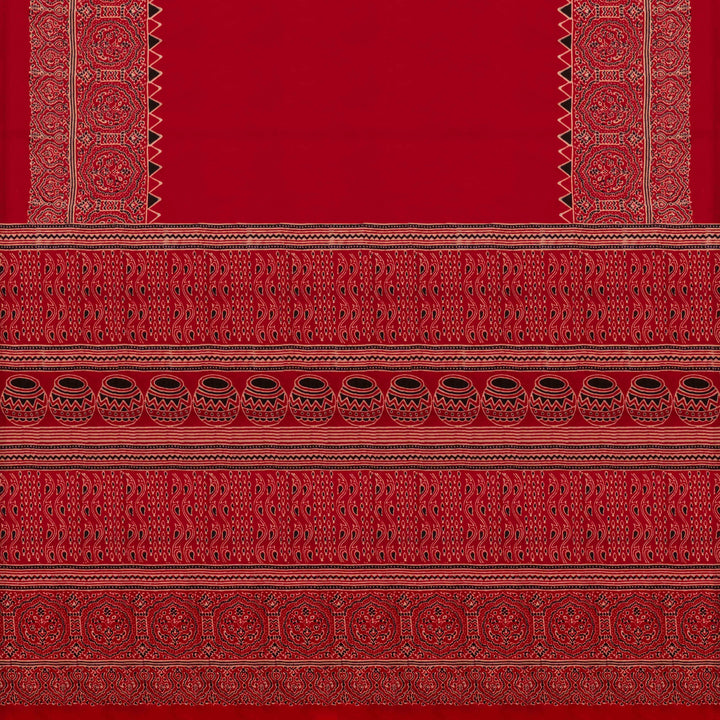 Pallu of  Handwoven Modal Silk Saree