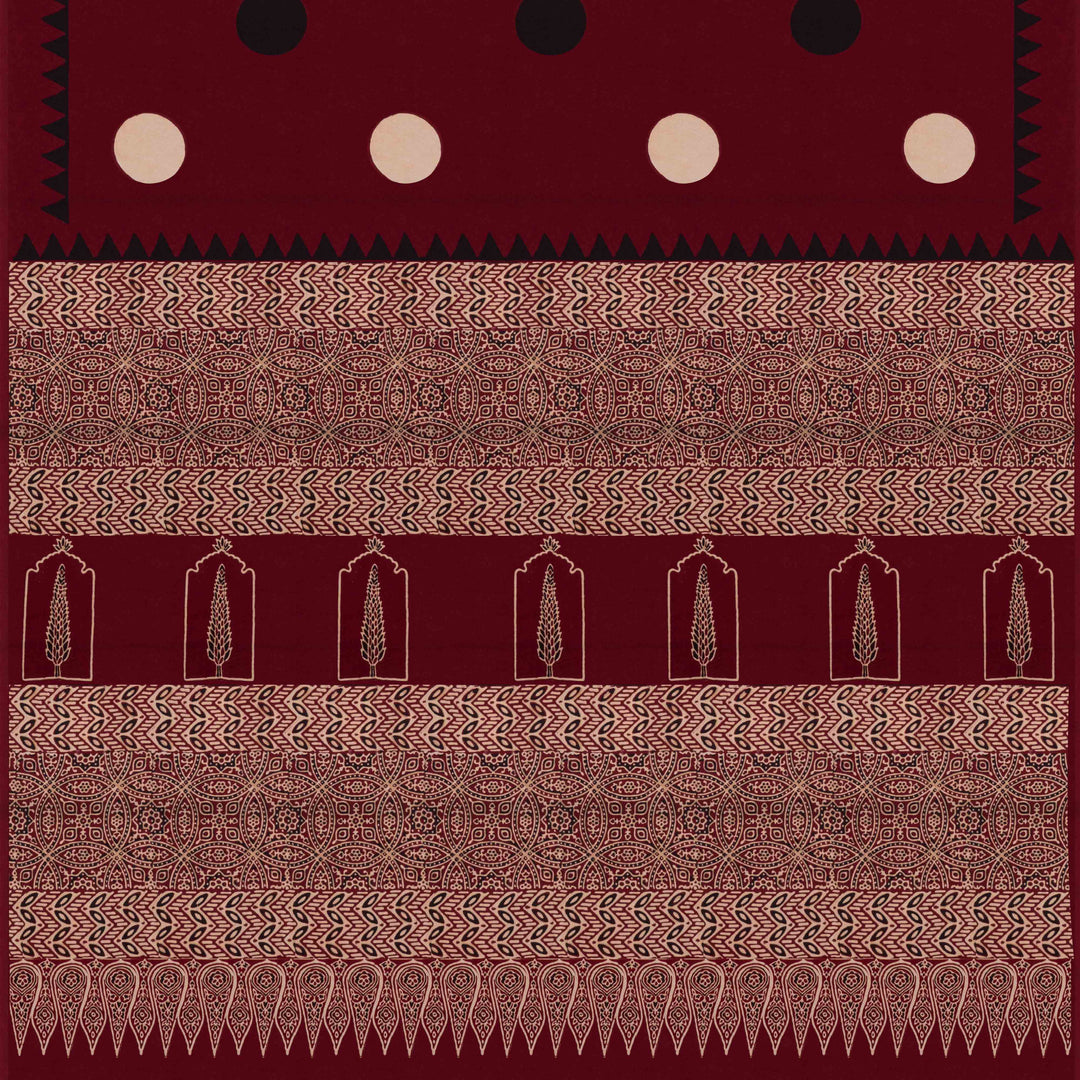 Pallu of Handwoven  Modal Silk Saree