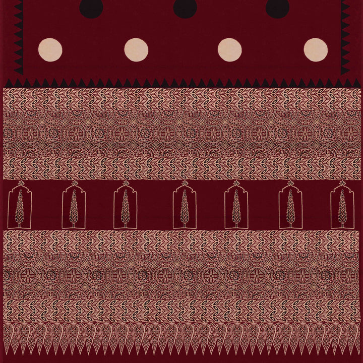 Pallu of Handwoven  Modal Silk Saree