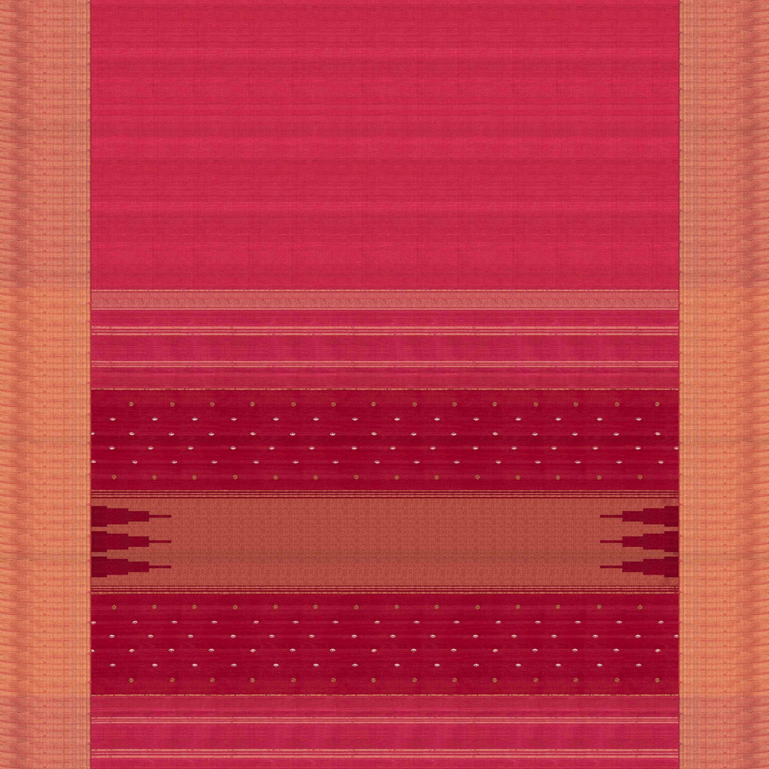 Pallu of  Handwoven Dupion Soft Silk Saree