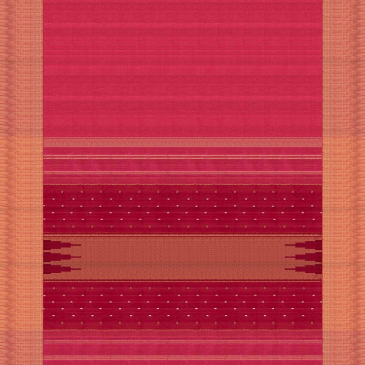 Pallu of  Handwoven Dupion Soft Silk Saree