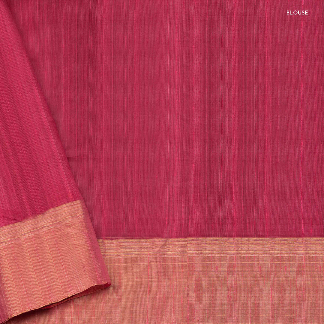 Blouse of  Handwoven Dupion Soft Silk Saree