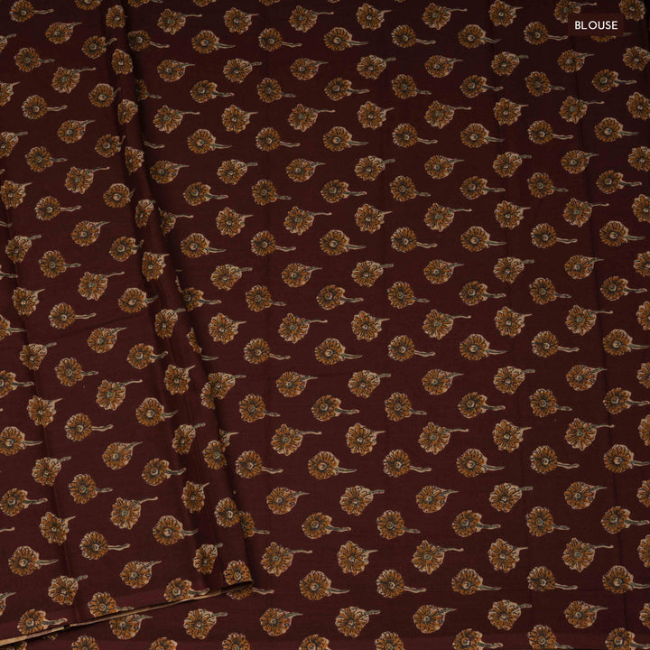 Blouse of Handwoven Ganga Jamuna border Chettinad Cotton Saree