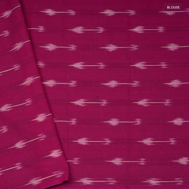 Blouse of Handwoven Blue with Purple Chettinad Cotton Saree