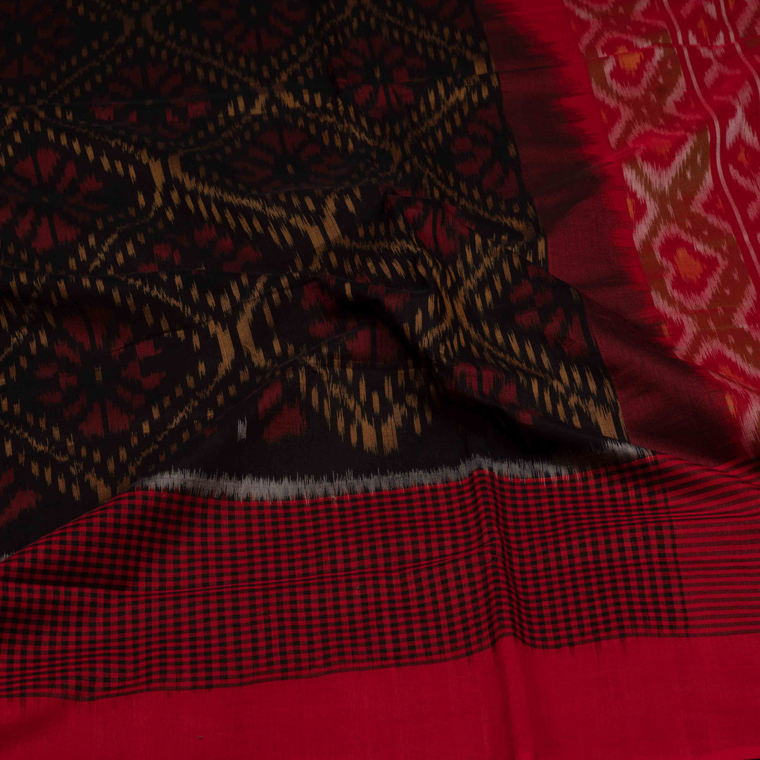 Closeup of Handwoven Ikat Cotton 