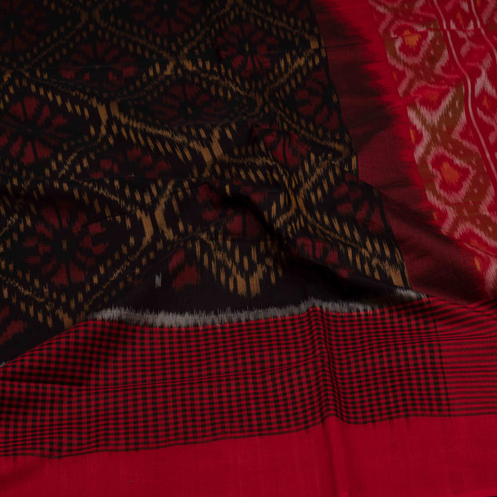 Closeup of Handwoven Ikat Cotton 